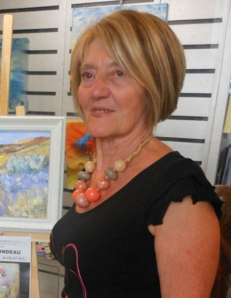LA PEINTRE DANIELE JONDEAU (DANY)  EN FIDELITE AVEC LA BEAUTE  DU PAYSAGE, OU DE PERSONNAGES, ELLE PARVIENT A  AJOUTER A SES OEUVRES TOUTE LA POESIE D'UN SAVOIR-REGARDER