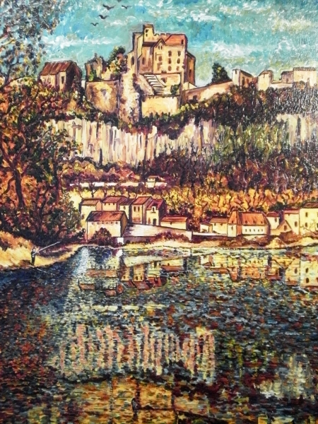 LE PAYSAGE PREND SA VIE DANS LA TOILE, Y RENAIT VIBRANT, COMME TRANSPORTÉ DANS UN MONDE PARALLELE: CELUI DE LA PEINTURE D'ALLIGROS   