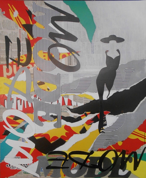 Oeuvre abstraite du peintre Alain SIRABELLA