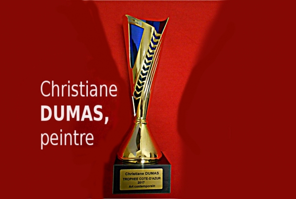 Christiane DUMAS, peintre, a obtenu le Trophée Côte-d'Azur Art Contemporain 2017 