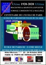 Affiche du Centenaire-Hommage à l'Ecole de PARIS 1920-2020