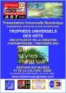 Affiche de la Présentation Universelle Numérique, Trophées Universels des Arts, des Styles et de la Création contemporaine