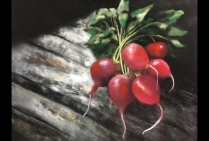 “L'Intruse” (40x50cm) pastel sec sur pastel card, de Françoise PATRIGEON, peintre pastelliste. Son Œuvre d'ensemble témoigne une authentique recherche en figuration allégorique, impulsant de nouvelles voies picturales par les titres et sujets.