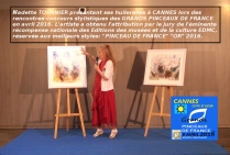 CANNES 2016. La peintre innovatrice des huilerelles Nadette TOURNIER, 