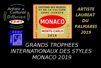 CAZORLA-CAZO, peintre abstrait, lauréat du Palmarès des Grands Trophées Internationaux des Styles Artistiques - Monaco 2019 